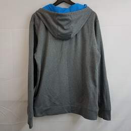 The North Face gray and blue zip fleece sweatshirt men's L alternative image