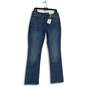 NWT Womens Blue Denim Dark Wash Mid Rise Slim Fit Bootcut Jeans Size 10 image number 1