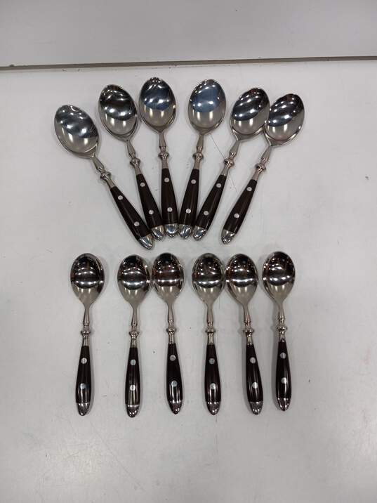 Vintage Pair of Table Wares Stainless Steel Spoons Sets image number 3