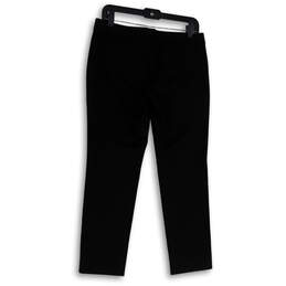 Womens Black Flat Front Pockets Skinny Leg Formal Dress Pants Size 6P