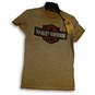 NWT Womens Brown Heather Studded Short Sleeve Pullover T-Shirt Size XS image number 3