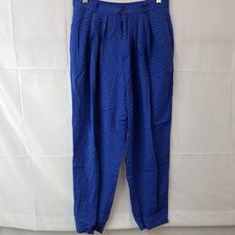 Liz Sport Blue Pleated Pants Women's M