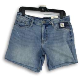 NWT Lucky Brand Womens Blue Denim Light Wash Mid Rise Cut-Off Shorts Size 29