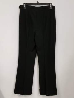 Womens Black Wool Blend Side Zip Straight Leg Formal Dress Pants Size 40 alternative image