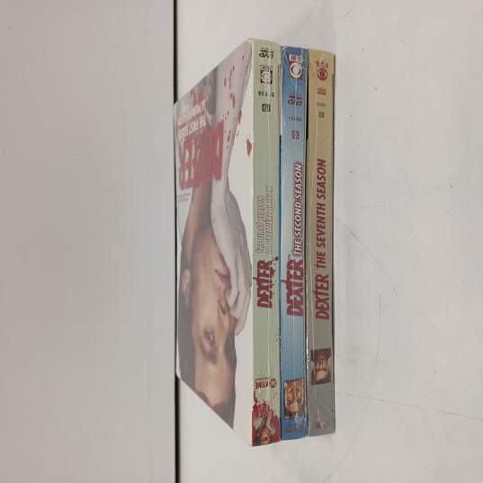 BUNDLE OF 3 SEALED DEXTER TV SHOW DVD BOX SETS SEASON 1,2,7 image number 1