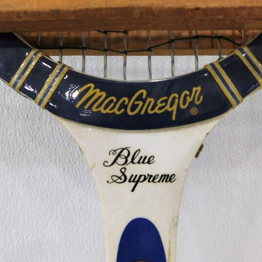 2 Vintage Tennis Racquets Regent Contender Tournament & MacGregor Blue Supreme Lloyd Budge image number 5
