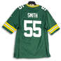 Mens Green V-Neck Green Bay Packers Smith #55 Football NFL Jersey Size L image number 2