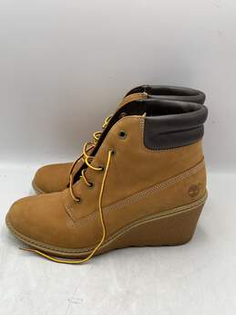 Womens EK Amston 8251A Brown Wedge Heel Ankle Booties Size 8 W-0557738-C