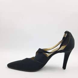 Yves Saint Laurent Ankle Strap Heel Women's Sz.8N Black alternative image