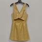 NWT Womens Yellow Floral Sleeveless V Neck Cutout Tapestry Mini Dress Size 8 image number 1