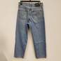 Womens Blue Pockets Light Wash High-Rise Denim Straight Jeans Size 33-47 image number 2