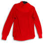 Womens Red Long Sleeve Turtle Neck Knitted Pullover Sweater Size Small image number 2