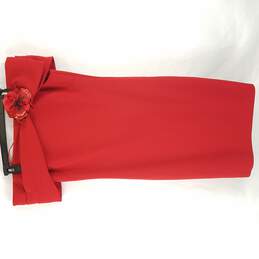 Badgley Mischka Women Red Sleeveless Dress Mini with slip M 10
