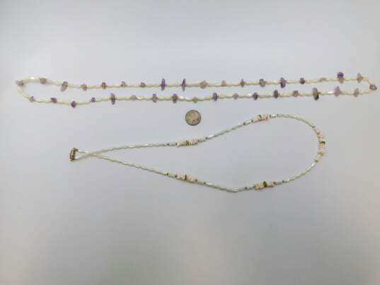 Artisan Amethyst, Rose Quartz, Peridot, Coral & MOP Jewelry image number 6