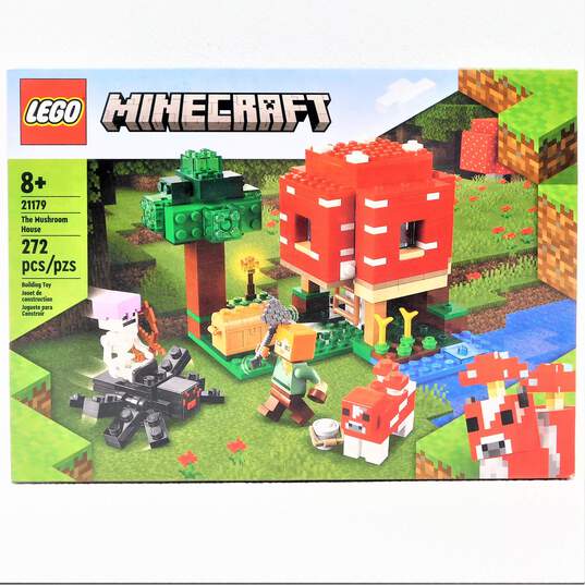 Sealed Lego Minecraft 21179 The Mushroom House Building Toy Set image number 1