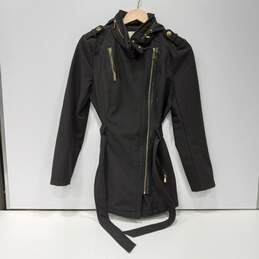 Women's Black Michael Kors0Coat Jacket w/Hood Size S