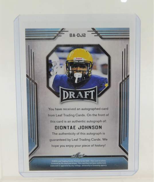 2019 Diontae Johnson Leaf Draft Rookie Autograph Steelers image number 3