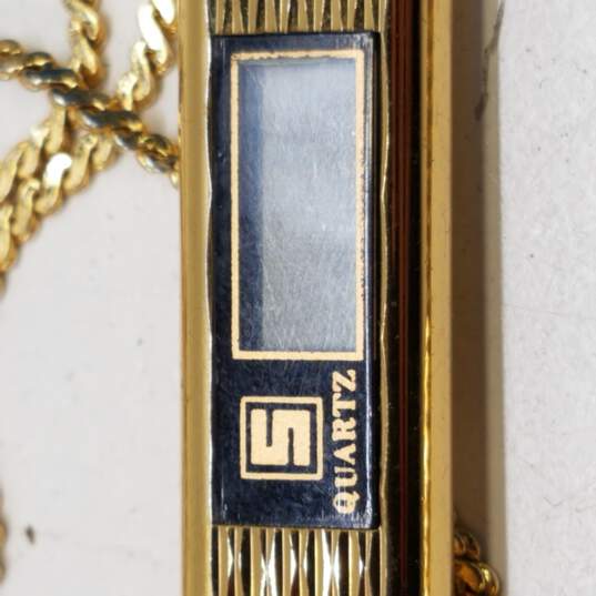 S Gold Tone Vintage Digital Watch Pendant image number 2