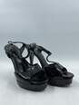 Authentic YSL Tribute Black Slingback Sandals W 6 image number 3