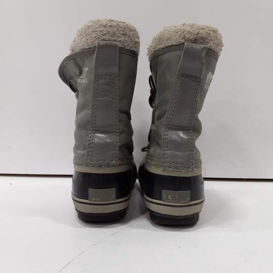Sorel Kids Gray/Black Yoot Pac Nylon Boots Size 1 image number 4