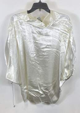 NWT BCBGMAXAZRIA Womens Beige Dolman Sleeve Spread collar Blouse Top Size XL alternative image