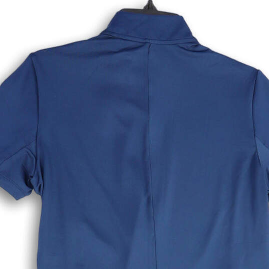 NWT Womens Blue Short Sleeve 1/4 Zip Pullover Golf Mini Dress Size Medium image number 4