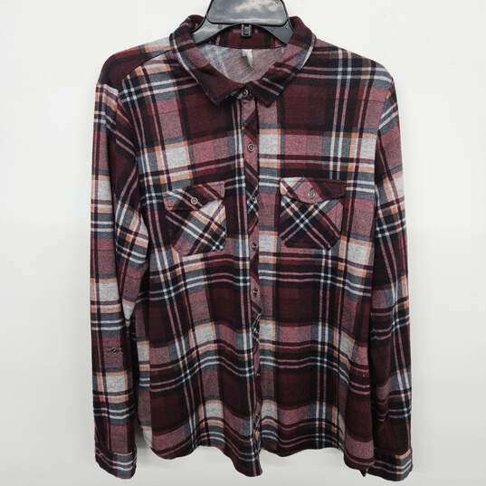 Vanity Red Plaid Button Up image number 1