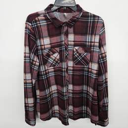 Vanity Red Plaid Button Up
