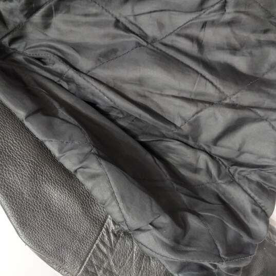 USA Biker's Leather Boy's Black Jacket Size XL image number 4