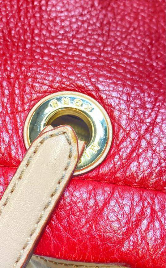 Michael Kors Pebble Leather Bedford Tote Red image number 8