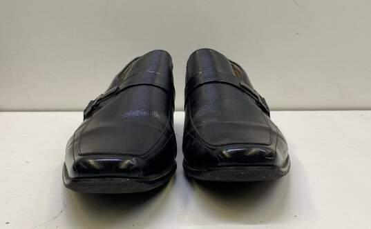 Stacy Adams Beau Black Moc Toe Metal Buckle Loafer Dress Shoes Men's Size 10 image number 2