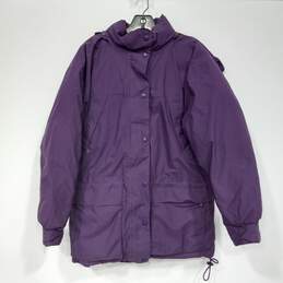 Women's Purple Eddie Bauer Goose Down Insulated Coat (Size L)