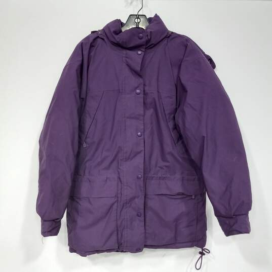 Women's Purple Eddie Bauer Goose Down Insulated Coat (Size L) image number 1