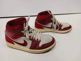 Nike Red And White Air Jordan Shoes Size 8 alternative image