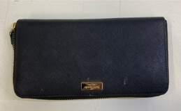 Kate Spade Black Leather Zip Around Envelope Wallet