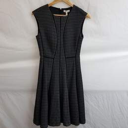 Rebecca Taylor Black Textured Knit Fit Flare Dress Women’s Size 4