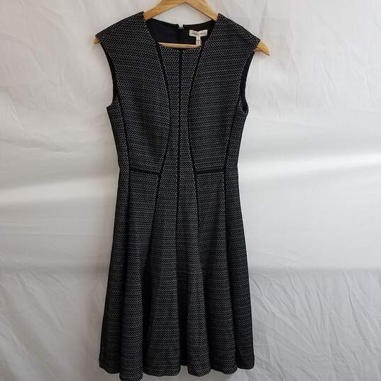 Rebecca Taylor Black Textured Knit Fit Flare Dress Women’s Size 4 image number 1