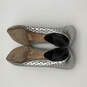 Womens Silver Leather Eyelet Square Toe Slip-On Ballet Flats Size 6 M image number 5