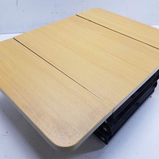 Unbranded Foldable Wooden Table with Metal Shelfs image number 3
