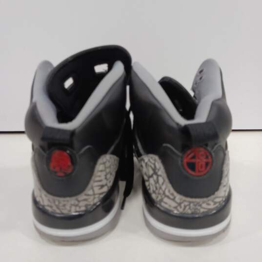 Boys Jordan Spizike 317321-034 Black Lace Up Mid Top Basketball Shoes Size 6Y image number 4