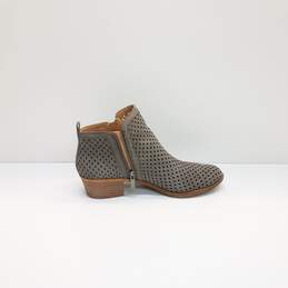 Lucky Brand Janie Perforated Ankle Boots Grey 8.5
