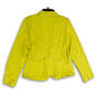 Womens Yellow Shawl Collar Long Sleeve Single Breasted Blazer Size Large image number 2