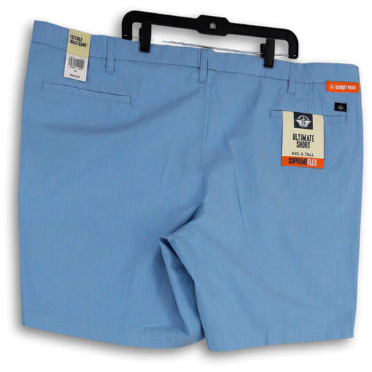 NWT Mens Blue Supreme Flex Flat Front Slash Pockets Chino Shorts Size 50 image number 2
