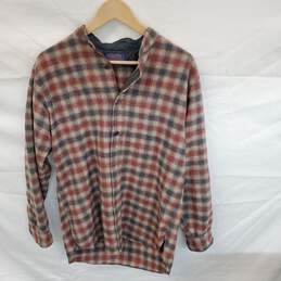 Mn VTG. Pendleton 100% Virgin Wool Long Sleeve Plaid Shirt Sz L