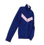 Mens Blue Pockets Long Sleeve Mock Neck Full Zip Athletic Jacket Size Small image number 3