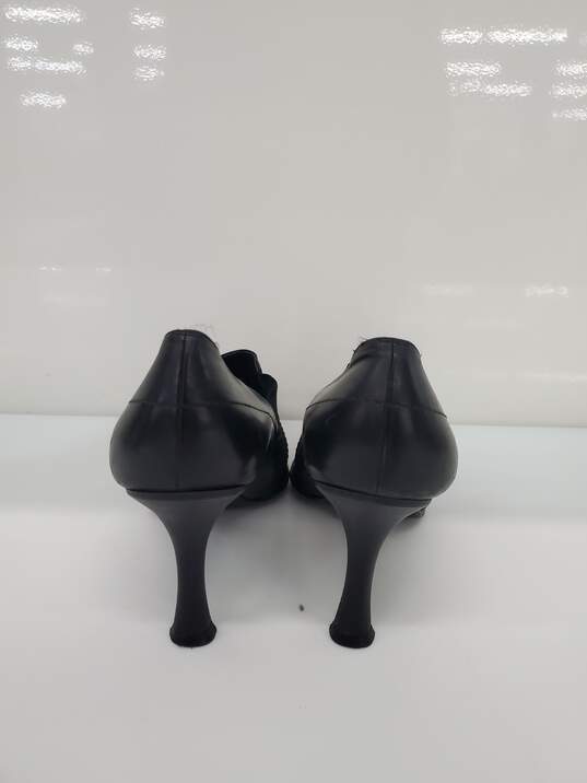 Stuart Weitzman Brown Square Toe heel shoes size-8.5 image number 4