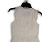 Womens White Pleated Eyelet Sleeveless Back Zip Tiered A-Line Dress Size 2 image number 1