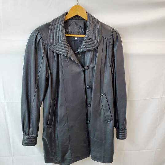 Vintage Leather Italy Black in Woman's Size Small image number 1