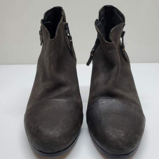 Rag & Bone Distressed Grey Margot Ankle Boots Heels Zip Women's Size 39 image number 2