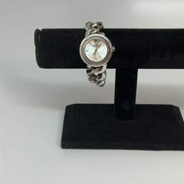 Designer Brighton Silver-Tone Chain Strap Round Dial Analog Wristwatch